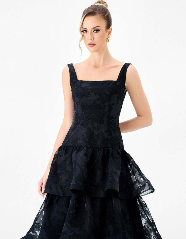 Bariano - Besty Squared Tiered Midi