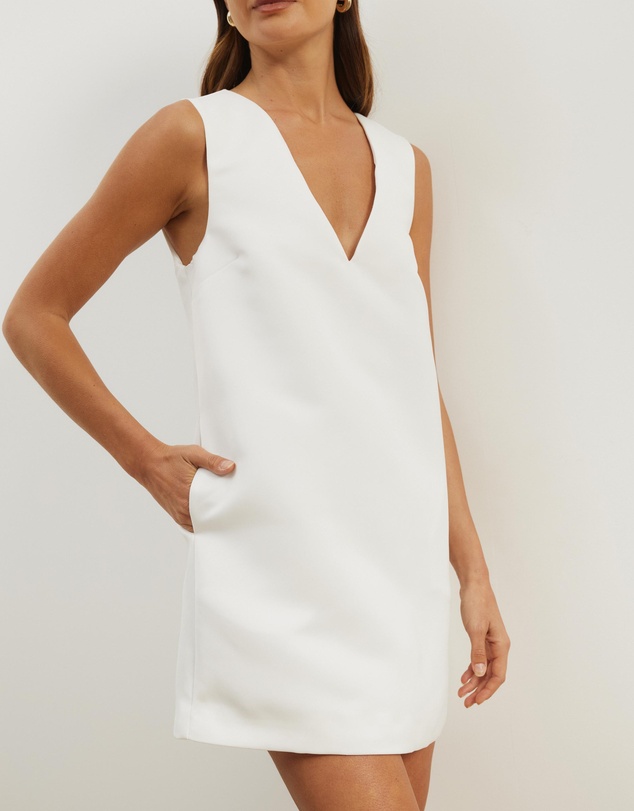 Atmos&Here - Poppy Structured Satin Mini Dress
