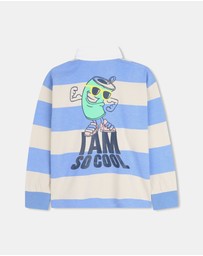 Billieblush - Long Sleeve Stripe Polo Shirt - Kids-Teens