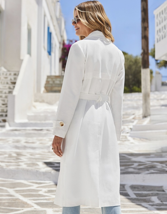 Sosandar - Longline Belted Trench Coat