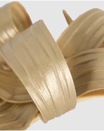 Max Alexander - Leather Leafs Gol Headband Fascinator