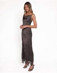 Petal & Pup - Jeneva Lace Midi Dress - Brown