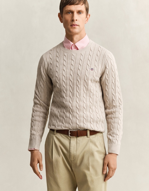 Gant - Cotton Cable Crew Neck