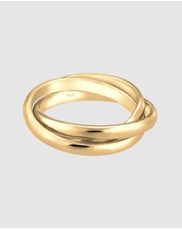 Elli Jewelry - Ring Wrap Trio Basic 925 Silver Gold Plated