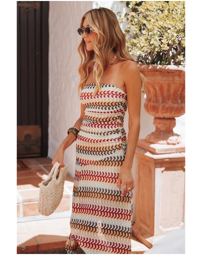 Petal & Pup - Navia Midi Dress - Multi Stripe