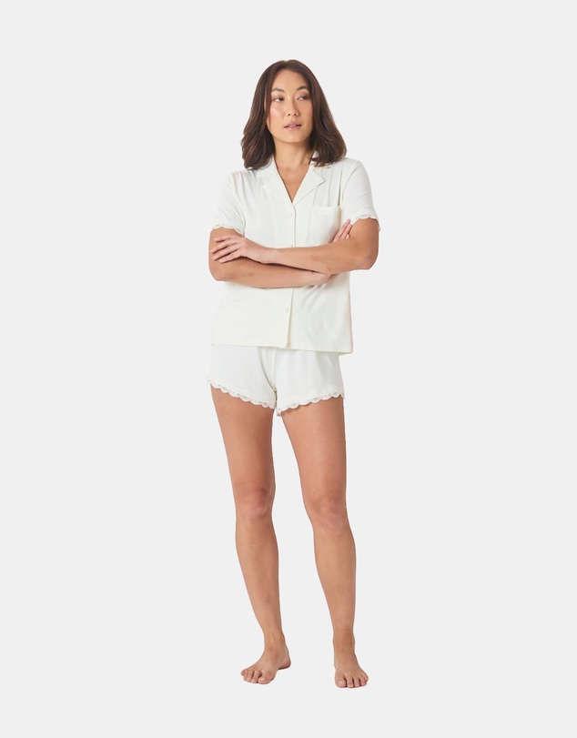 Gingerlilly - Joni Bamboo Short Set with Lace