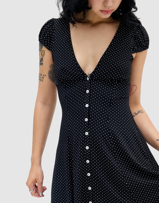 BDG By Urban Outfitters - BDG Kiki Polka Dot Tea Dress