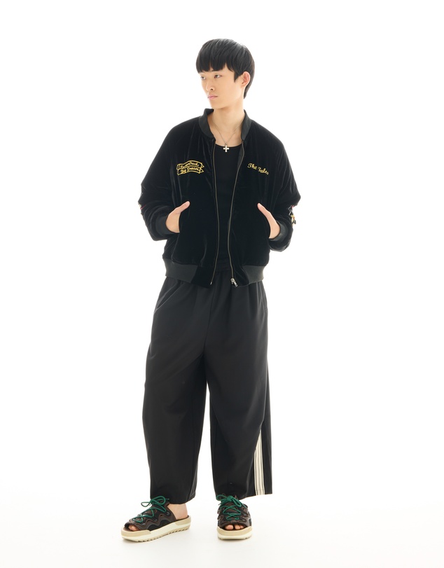 THE TALES - Tokyo Dragon Embroidered Velvet Bomber Jacket