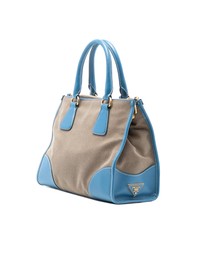 Pre-Loved by Azura Reborn - Pre-Loved Saffiano Trimmed Canvas Canapa Logo Double Zip Satchel