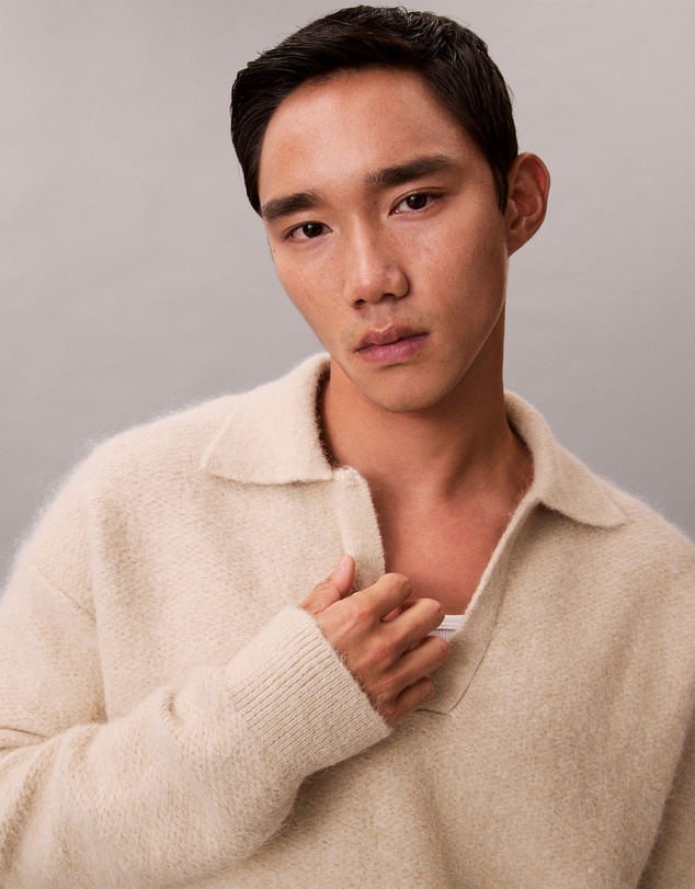 Calvin Klein - Brushed Alpaca Blend Johnny Collar Jumper
