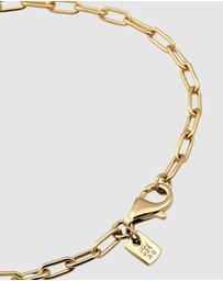 Kuzzoi - ICONIC EXCLUSIVE - Bracelet Male Long Link Chain 925 Sterling Silver Gold Plated