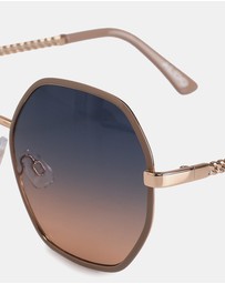 ALDO - Teren Metal Hexagonal Sunglasses