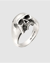 Kuzzoi - ICONIC EXCLUSIVE - Ring Male Signet Skull 925 Sterling Silver