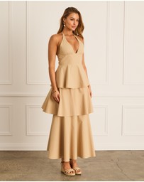 Heaven Australia - Latte Halter Neck Dress