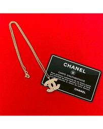 Pre-Loved by Azura Reborn - Pre-Loved CC Gold Plated Rhinestone Pendant Necklace