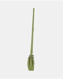 Pierre Cardin - Pierre Cardin Leather Pleated Design Crossbody Bag