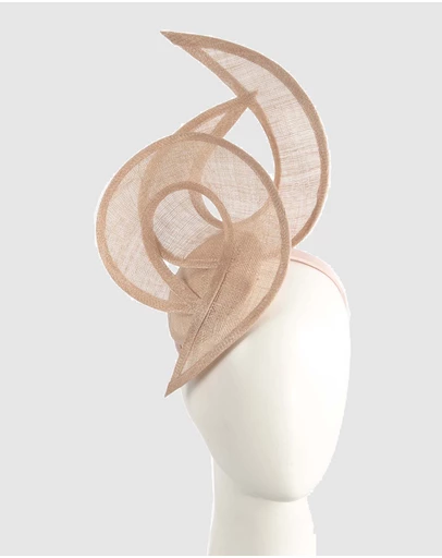 Max Alexander - Nude Sinamay Racing Fascinator
