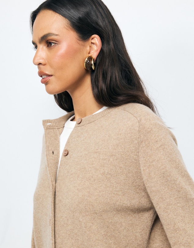 AERE - Isla Merino Wool Relaxed Cardigan