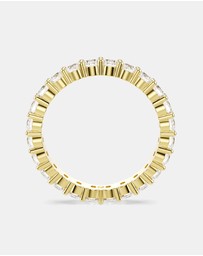 Swarovski - Matrix Vittore Band Ring, Round Cut, White, Gold-tone Plated