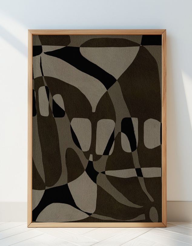 Olive et Oriel - Contour 1 by Shatha Al Dafai Art Print