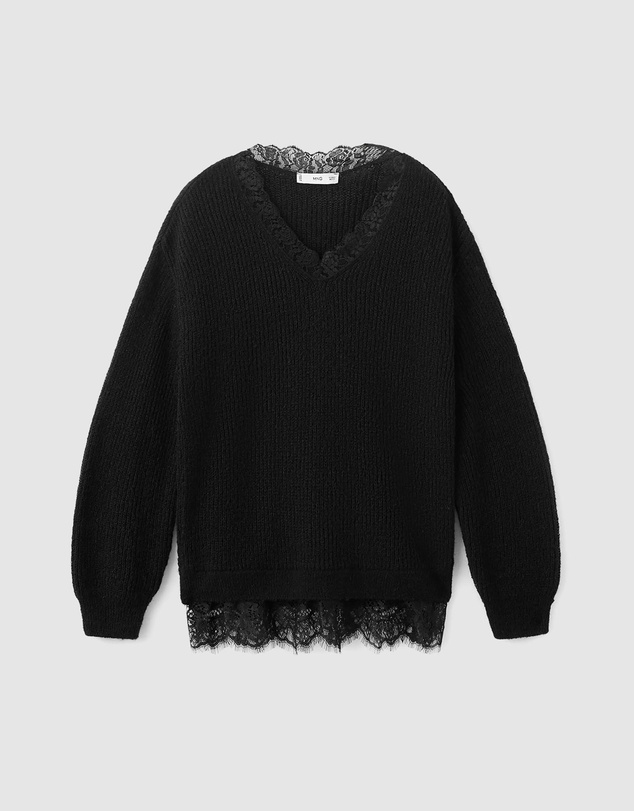 M.N.G - Jumper With Lace Detail