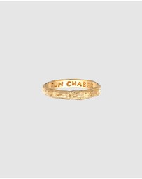 Haze & Glory - ICONIC EXCLUSIVE - Ring Men Sun Chaser 925 Sterling Silver Gold-Plated
