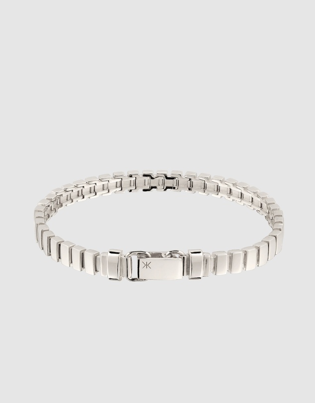 Kuzzoi - Geometric Bar Link Bracelet in 925 Silver