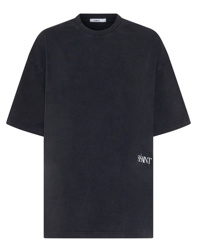 SSAINT - The Legacy Tee - Washed Black/White Logo