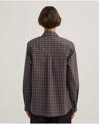 Witchery - Check Shoulder Pad Shirt