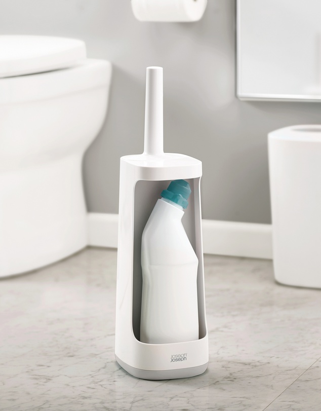 Joseph Joseph - Flex™ Plus Toilet Brush with Storage Caddy (Grey/White)