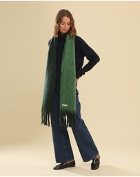 Morgan & Taylor - Cosette Chunky Two-Toned Scarf in Dark Green