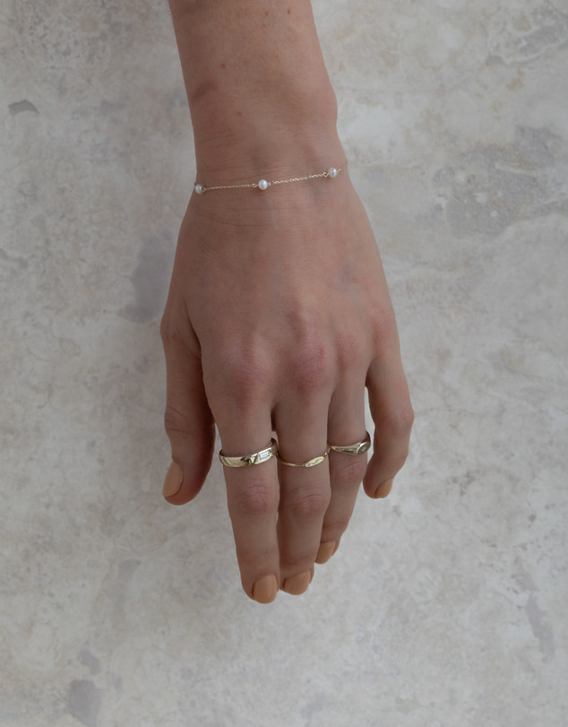 Luna Rae - Solid Gold - Pearl Bracelet
