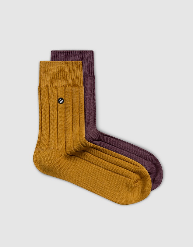 Sockdaily - Honey & Plum 2 Pack Quarter Socks