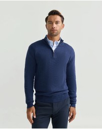 Oxford - Robert Zip Neck Knit Pullover