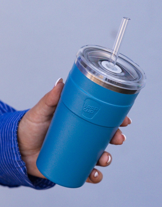KeepCup - Thermal Cold Cup 16oz Reusable Coffee Cup with Straw Lid