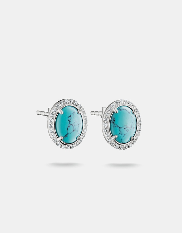 THOMAS SABO - THOMAS SABO Ear studs with imitation turquoise and zirconia