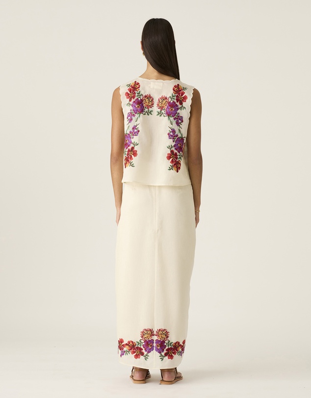 MOS The Label - Frida Embroidery Maxi Skirt