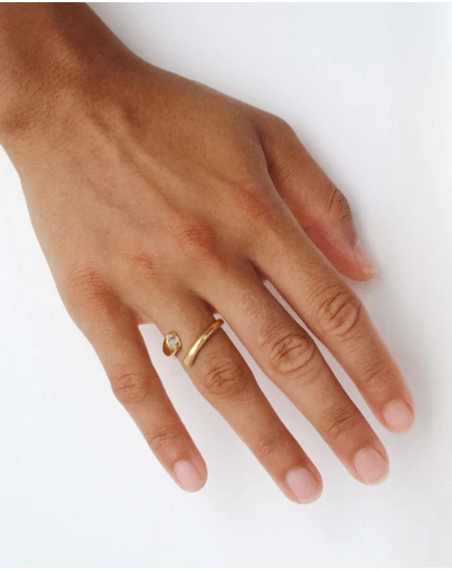 HOUSE OF SLANI - Open Gold Celine Band Ring