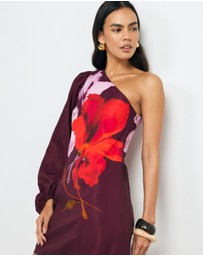 AERE - Ravenna One Shoulder Mini Dress