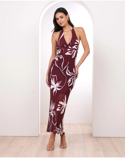 Pilgrim - Farah Halter Neck Maxi Dress