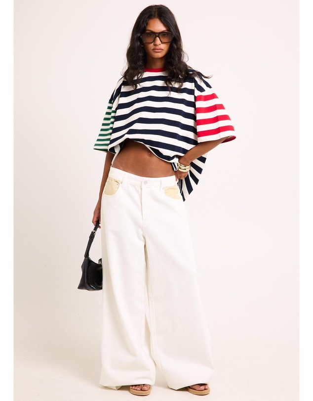 Subtitled - Aria Two Tone Relaxed Denim Jeans