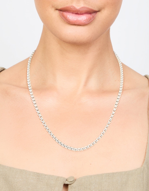 Lovisa - Waterproof Stainless Steel Round Box Chain Short Necklace
