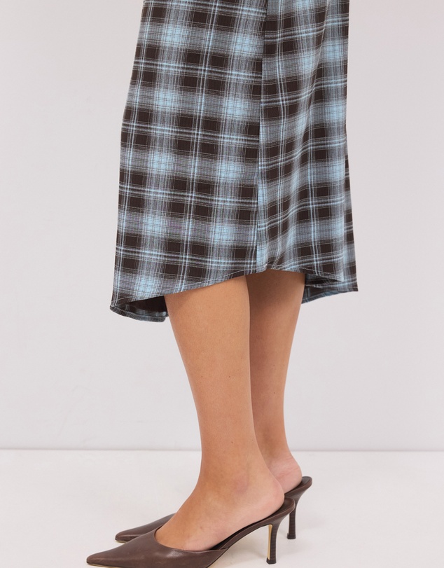 Calli - Lucy Check Asym Midi Skirt