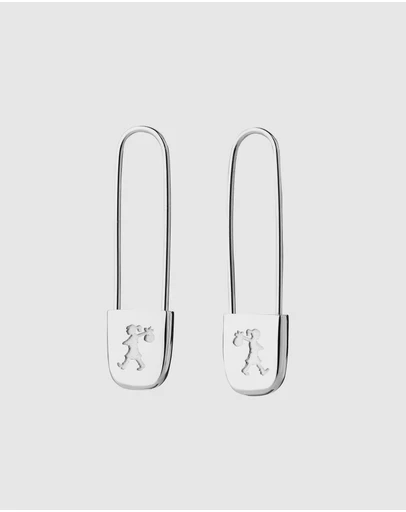 Karen Walker - Runaway Safety Pin Earrings