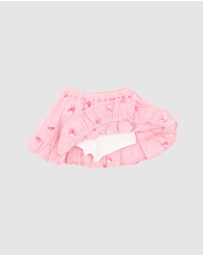 Fox & Finch - Summer Vacay Embroidered Skirt With Inbuilt Shorts - Babies-Kids