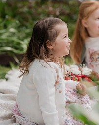 Bebe by Minihaha - Fern Hand Emb. Organic Cardigan - Kids