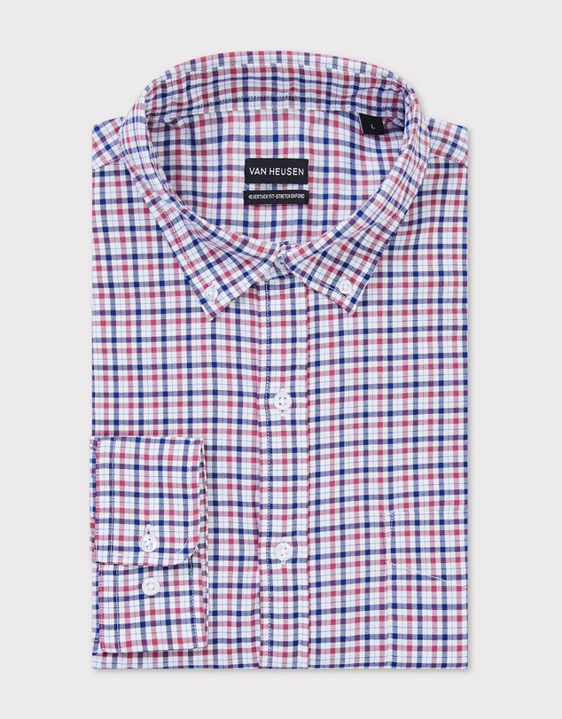 Van Heusen - Stretch Gingham Oxford Casual Shirt