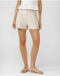 Lorna Jane - Hamptons Tailored Linen Shorts