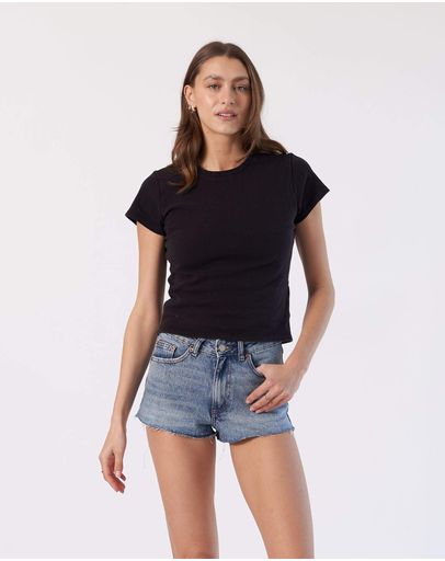 Stream Sky Fade Raw Hem