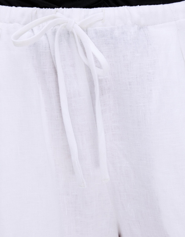 Minima Esenciales - Saffi Mid Rise Wide Leg Linen Pants